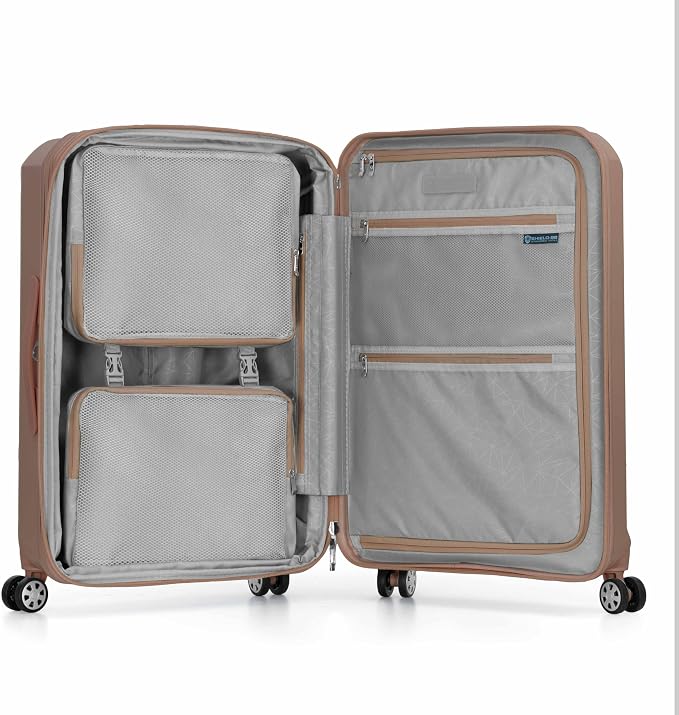 Traveler's Choice Pagosa Hardshell Expandable Luggage with Spinner Wheels, Latte Beige, 2-Piece Set (22/27) - Image 9