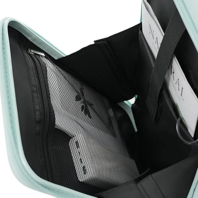 20 Inch Checked Suitcase with TSA Lock Travel Duffel Bag Wet-Dry Toiletry Bag, Green Front-Opening - Image 7