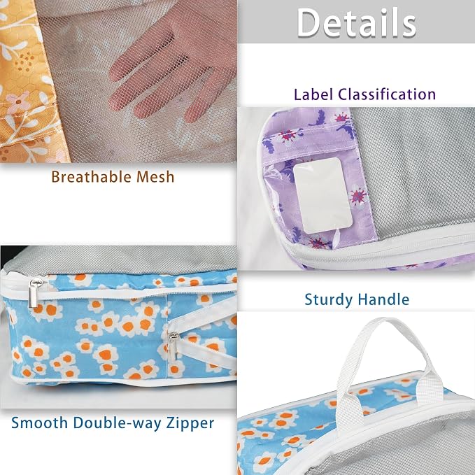 7 Pcs Compression Packing Cubes for Travel Luggage, Lightweight Suitcase Organizer Bags Set, Compression Packaging Cube for Travel Essentials, Packing Cubes for Carry on Suitcase - Image 4