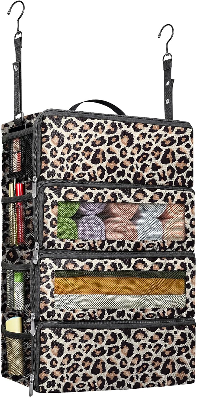 Suitcase Organizer, Travel Luggage Organizer Hanging Shelves Packing Cube Closet/Collapsible Portable Travel Organizer for Carry-on by Vokelater