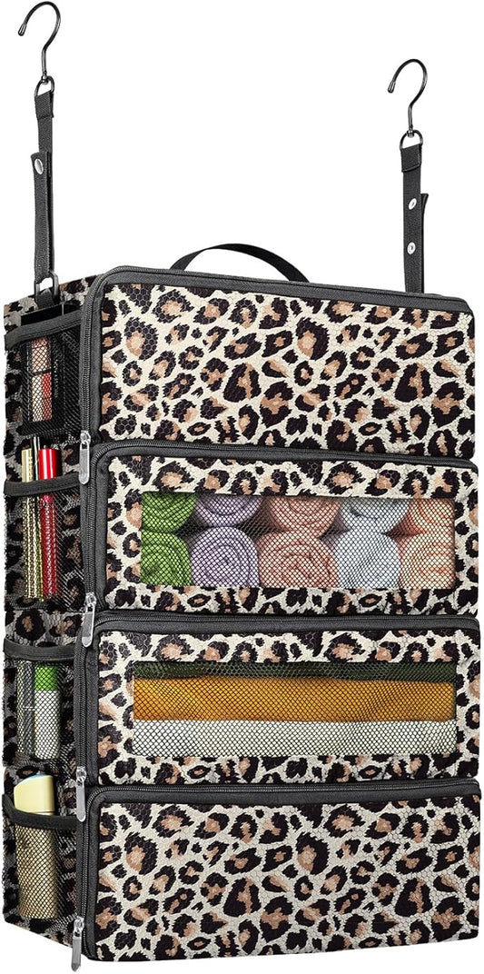 Suitcase Organizer, Travel Luggage Organizer Hanging Shelves Packing Cube Closet/Collapsible Portable Travel Organizer for Carry-on by Vokelater