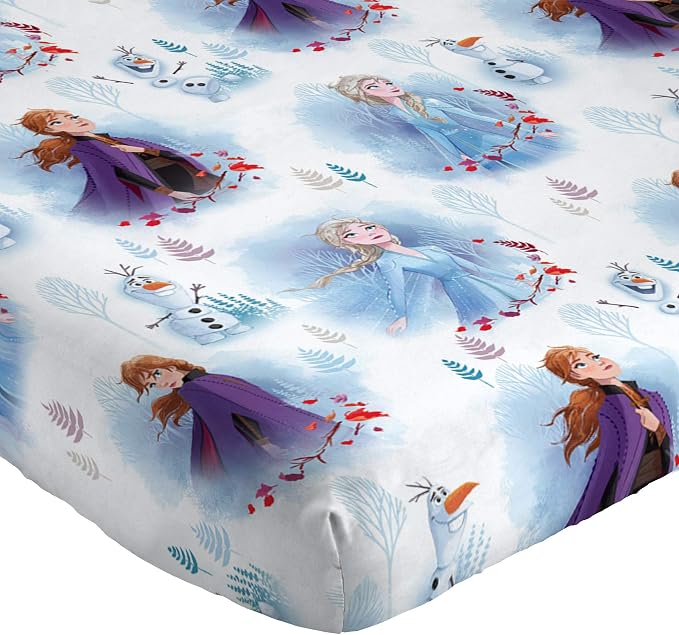 Jay Franco Kids Sheet Set with Fitted, Flat Sheets & Pillow Cover - Ultra-Soft Bedding with Pillowcase for Room Decor, Multi - Frozen, 4 Piece Full - Image 2