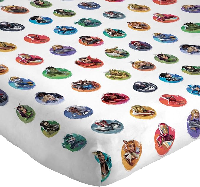 Jay Franco Kids Sheet Set with Fitted, Flat Sheets & Pillow Cover - Ultra-Soft Bedding with Pillowcase for Room Decor, Multi - Marvel Rivals, 4 Piece Full - Image 2