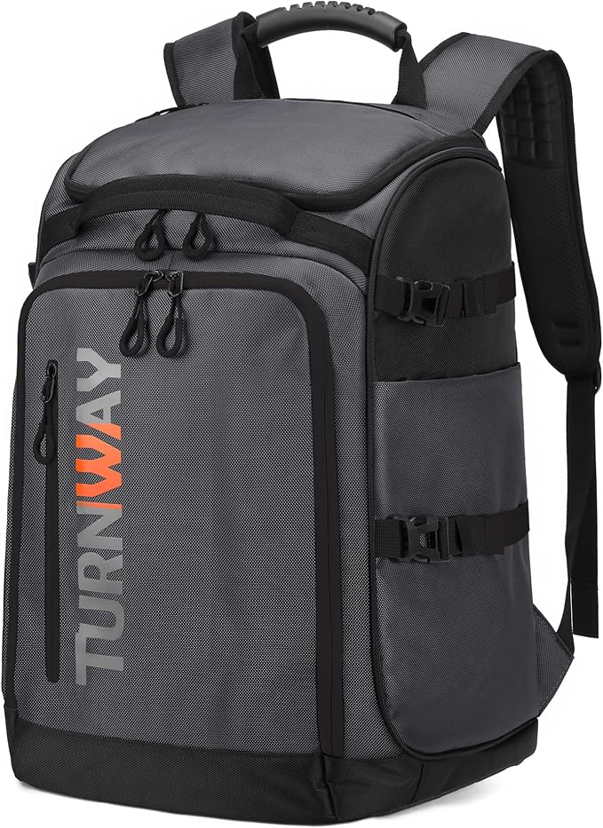 TurnWay Ski/Snowboard Boot Backpack/Ski Boot Backpack | Excellent for Store All Gear | Travel with Waterproof Exterior, Reflective Strip for Men, Women and Youth by turnway