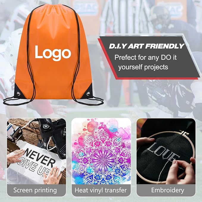 Shappy 300 Pcs Drawstring Backpack Bulk Sports Gym Cinch Bag Polyester String Bag for Men Women (15 Colors) - Image 4