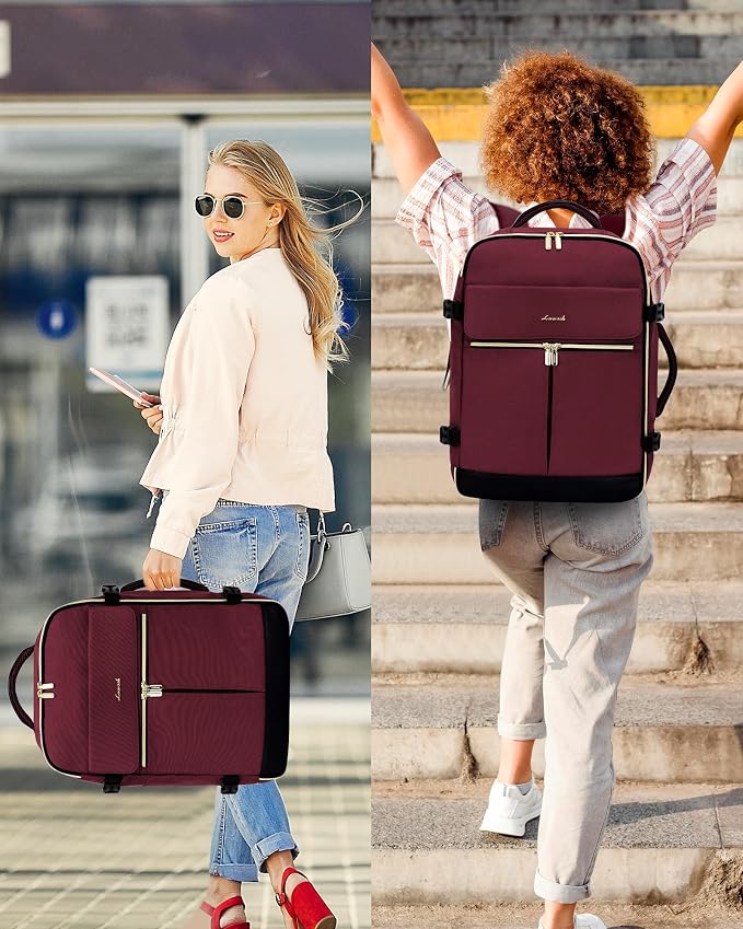 LOVEVOOK 40L Large Travel Backpack for Women, Flight Approved, Waterproof, TSA Compliant, Fits 17.3'' Laptop, 17 Pockets, 3 Packing Cubes - Image 9