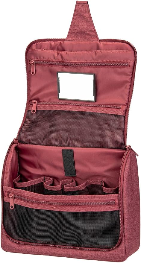 reisenthel Toiletbag XL Practical Toiletry Bag with Hook, Water-Repellent Material, Twist Maroon, Mittelgroße - Image 3