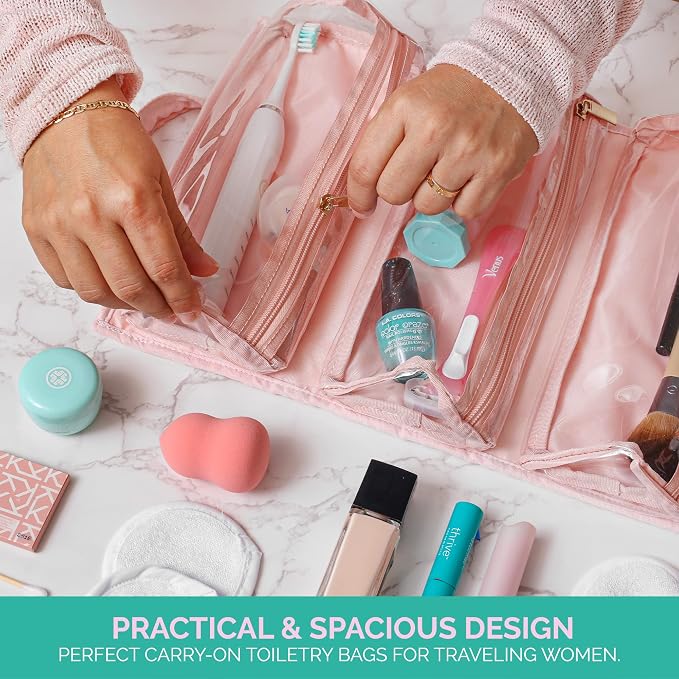TERRA HOME Travel Essentials Bundle: Portable Shower Caddy & Roll Up Makeup Bag - Perfect for On-The-Go - Image 8