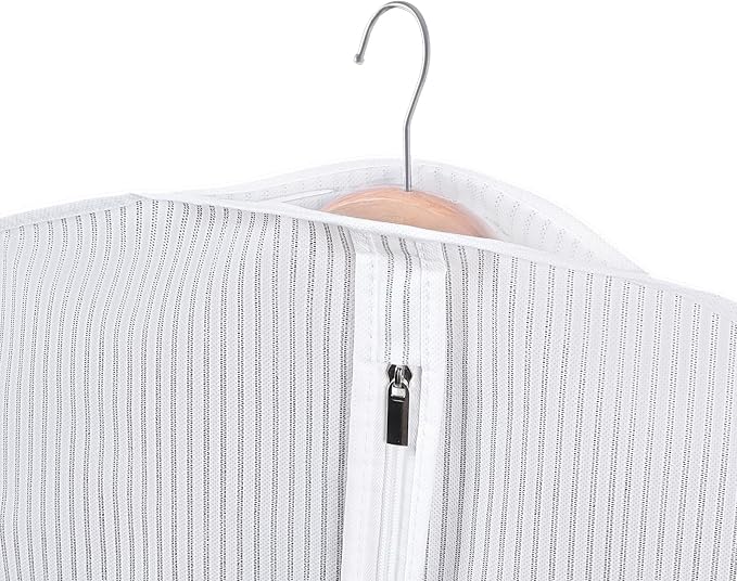 Univivi Long Garment Bags Dress Bags for Gowns, 60 Inch, 10 Pack, White | Breathable Dress Bag, Dustproof Hanging Garment Bag, Clear Window and ID Card Holder for Coats, Dresses - Image 4