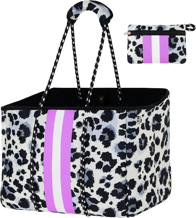 QOGiR Neoprene Multipurpose Beach Bag Tote with Inner Zipper Pocket … … … … by QOGiR