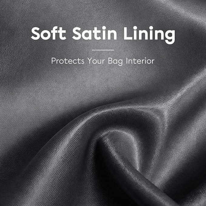 GIVLEFLY Purse Organizer Insert for Tote Bag, 11.42 Inch Satin Bag Organizer with Zipper Pocket, Multi Pocket Handbag Organizer - Image 9