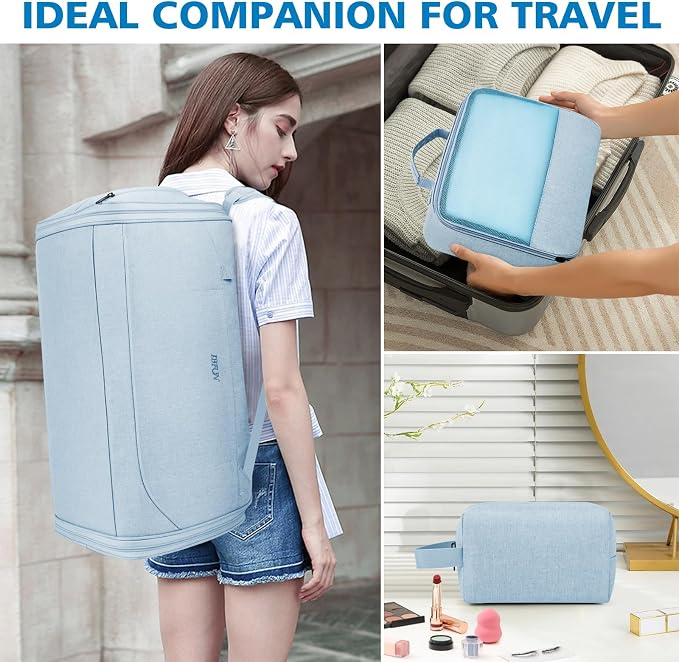 Convertible Garment Bags for Travel - Carry on Garment Duffle Bag with Backpack Straps for Men Women, 4 in 1 Large Travel Duffel Bags with Shoes Compartment Hanging Suit Dress Weekender Bag 3pcs Set - Image 6