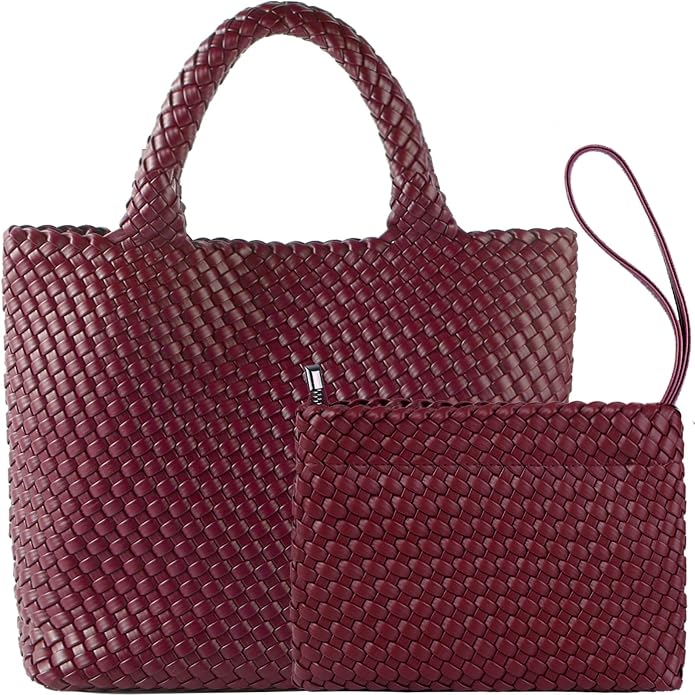JINMANXUE Fashion Woven Bag Shopper Bag Travel Handbags and Purses Women Tote Bag Large Capacity Shoulder Bags by JINMANXUE