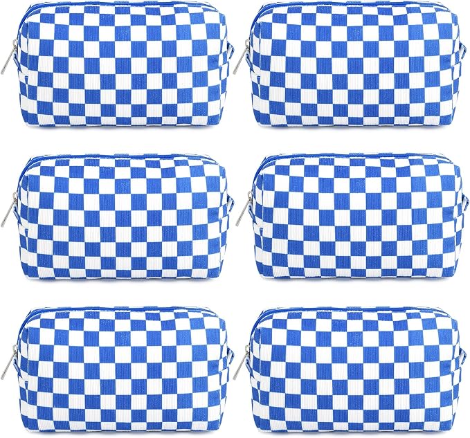 SOIDRAM Makeup Bag Preppy Cosmetic Bag Bulk Makeup Pouch Personalize Travel Toiletry Bag Organizer Cute DIY Makeup Brushes Storage Bag for Women - Image 6