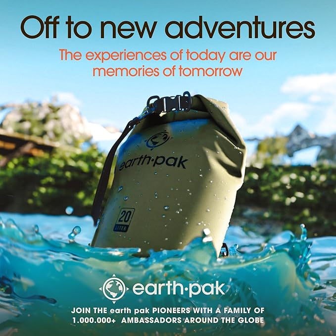 Earth Pak Waterproof Dry Bag - Roll Top Waterproof Backpack Sack Keeps Gear Dry for Kayak with Waterproof Phone Case - Image 9
