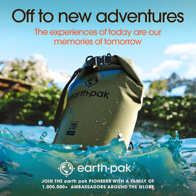 Earth Pak Waterproof Dry Bag - Roll Top Waterproof Backpack Sack Keeps Gear Dry for Kayak with Waterproof Phone Case - Image 9