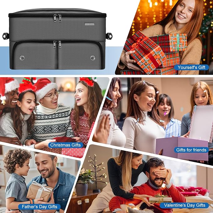 Golf Trunk Organizer for Car SUV with Shoe Compartment & Divider | 2-Layer Golf Storage Bag for Balls, Tees, Accessories | Waterproof Golf Locker Gift for Men, Dad, Golfers - Image 6
