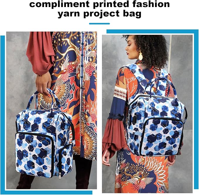 crochet bag,knitting bagBackpack and Tote Bag Storage Bag ，Large capacityYarn Storage Organizer Travel Crochet Bag Women Carrying Crochet Accessories Knitting Needles Crochet - Image 5