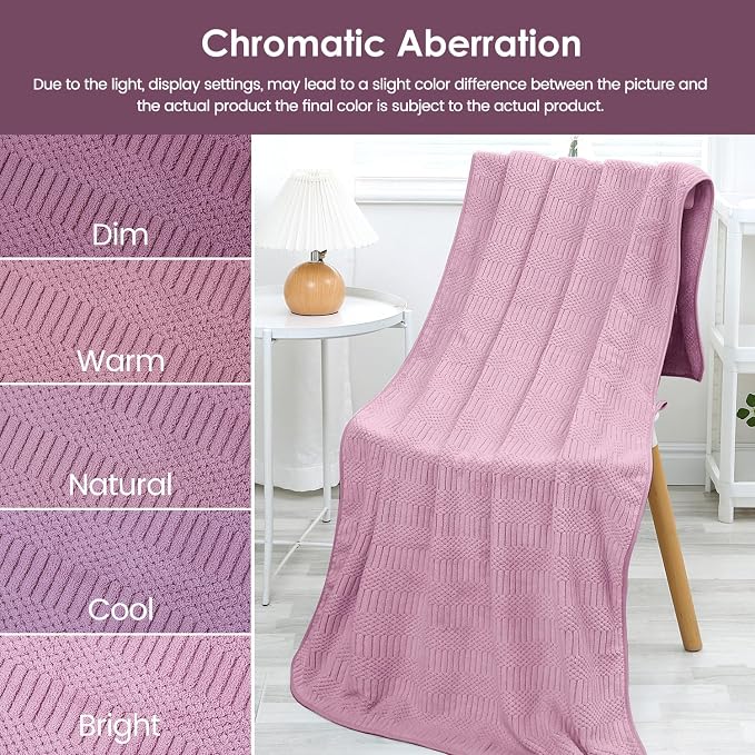 JML Microfiber Bath Towels, Large Bathroom Towel 2 Pack (30" x 60"), Oversized, Soft, Super Absorbent and Fast Drying, Multipurpose Use for Sport, Fitness, Yoga, Diamond Cross Grid Purple - Image 5