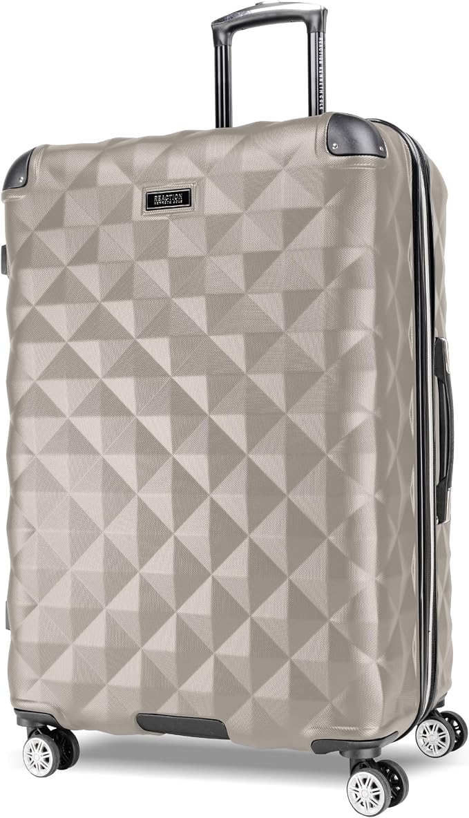 Kenneth Cole REACTION Diamond Tower Collection Lightweight Hardside Expandable 8-Wheel Spinner Travel Luggage, Rye, 28-Inch Checked by KennethCole