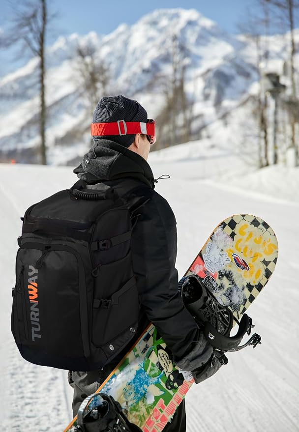 TurnWay Ski/Snowboard Boot Backpack/Ski Boot Backpack | Excellent for Store All Gear | Travel with Waterproof Exterior, Reflective Strip for Men, Women and Youth - Image 5