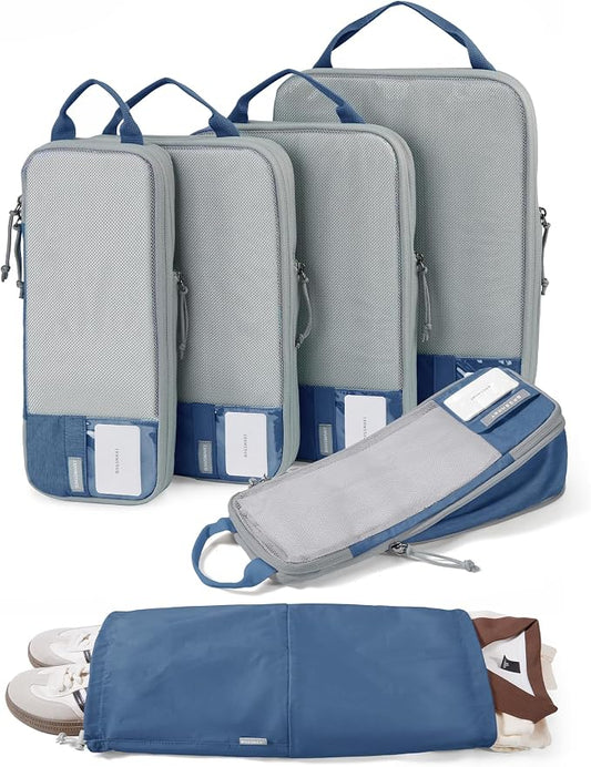 BAGSMART 6 Set /4 Set/2 Set Compression Packing Cubes for Travel, Lightweight Luggage Organizer Bags, Durable Space Saver Bags Travel Essentials by BAGSMART