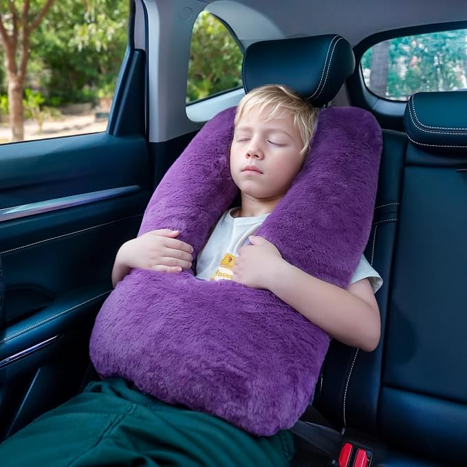 Atablyn Travel Pillows for Car Back Seat U Shaped Travel Pillow Cushion Car Pillow for Family Sleeping Airplane Adults and Children Head Neck and Body Support Long Distance Journey Accessories - Image 5