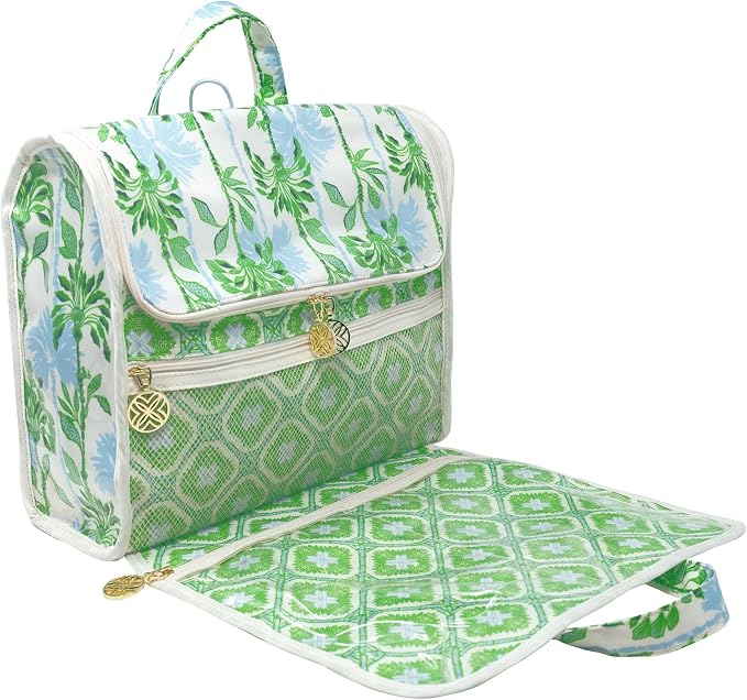 Lilly Pulitzer Hanging Toiletry Bag - Travel Organizer with Handle and Pockets - Cute Travel Makeup Bag - Floral - Image 4