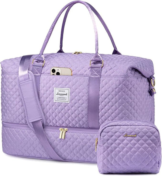 LOVEVOOK Travel Duffle Bag,Weekender Bags for Women with Shoe Compartment，Carry on Overnight Bag with Toiletry Bag,Gym Duffel Bag with Wet Pocket, Hospital Bags for Labor and Delivery by LOVEVOOK
