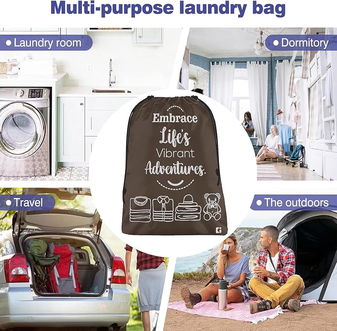 Kuber Industries Pack of 2 Cloth Storage Bag | Non-Woven Storage Organizer | Travel Pouches | Cloth Carrying Bag | Garments Cover for Laundry | Storage Organizer Bag for Clothing | Large | Brown - Image 6