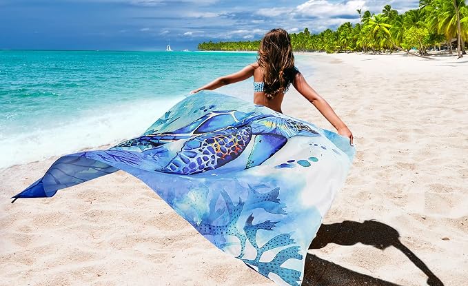 AISPARKY Beach Blanket Waterproof Sandproof Extra Large, Oversized Beach Mat, Quick Drying&Compact&Lightweight, Picnic Blankets Vacation Essentials for Outdoor Beach Camping (79" X 108" (6 Person)) - Image 6