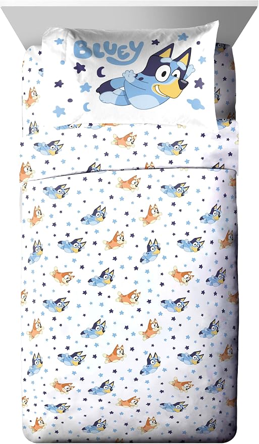 Bluey Bingo Full Comforter Set 7 Piece Kids Bedding for Girls, Multi | Bed in a Bag, Comforter Sheets Shams Pillowcases, Official Brand, Soft Microfiber, Machine Washable, Girls Gift - Image 3