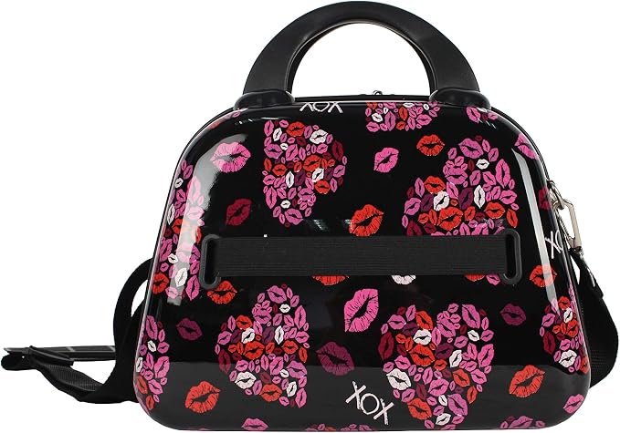 Betsey Johnson Hardside Cosmetic Case - Lightweight Small Size Hardshell Travel Hand Makeup Bag - Adjustable Shoulder Strap - Bag for Women and Girls - Multi-Functional Case - Image 5