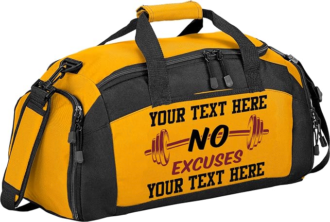 Personalized Weightlifting Duffel Bag – Custom Gym Bag with Name & Logo – Heavy Duty Workout Bag for Men & Women – Lifting, Powerlifting, Bodybuilding Training Gear by all+about+me+company