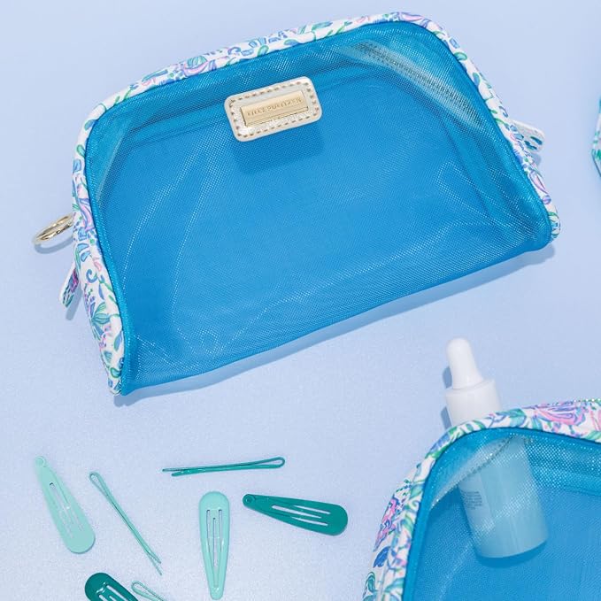 Lilly Pulitzer Clear Zipper Pouch, Cute Pencil Case for Adults, Travel Toiletry Bag, Small Pouch Bag for Supplies, Makeup or Toiletries, Just a Pinch - Image 8