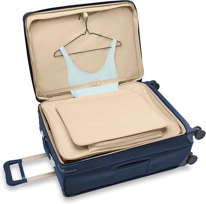 Briggs & Riley 29" Large Expandable Spinner - Checked Luggage for Travel, Suitcases with Wheels, Softside Rolling Bag for Men & Women, Self-Repairing Zipper - Baseline Collection, Navy - Image 13