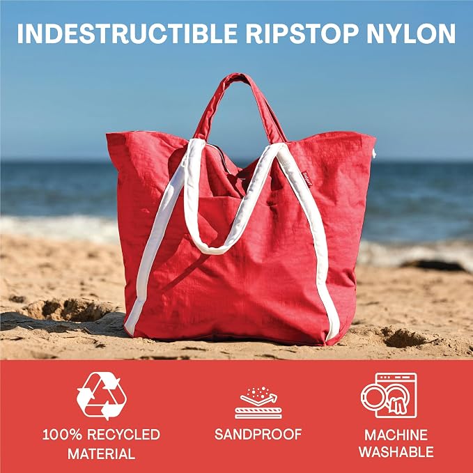 Bodysurf Beach Bag Waterproof Sandproof, Foldable Packable Travel Zip Tote - Image 8