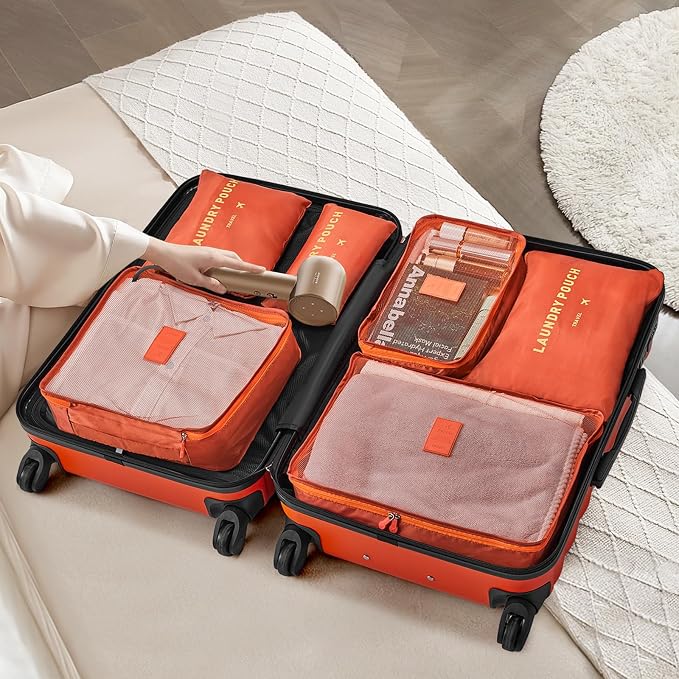 3 Piece Luggage Sets ABS Hardshell Suitcase with Spinner Wheels and Safe Lock for Travel Trips(20/24/28inch) - Image 3