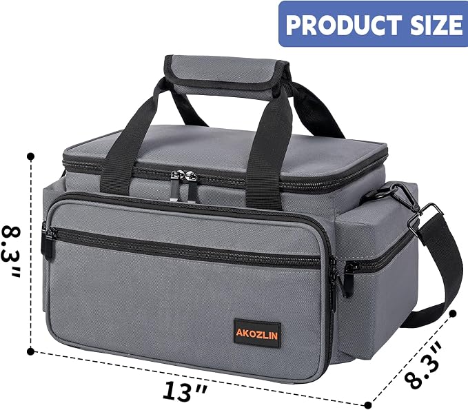 AKOZLIN Cable File Bag with Detachable Dividers for DJ Gear, Sound Instrument Accessories - Image 2