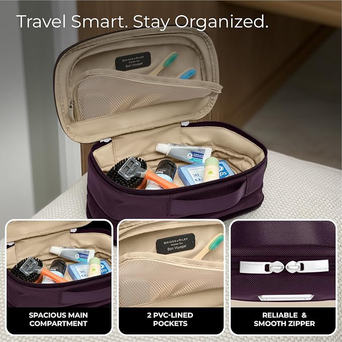 Briggs & Riley Toiletry Kit - Travel Bags for Women & Men, Organizer for Vacation, Dopp Kit for Bathroom Accessories, Makeup, & Skincare - Image 3