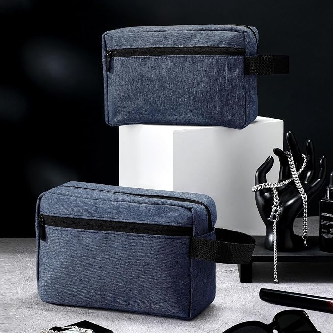 Paterr 16 Pcs Travel Toiletry Bag for Women Men Large Water Resistant Shaving Bag Hanging Cosmetic Bag with Handle and Divider Storage Travel Pouch Case (Dark Blue) - Image 4