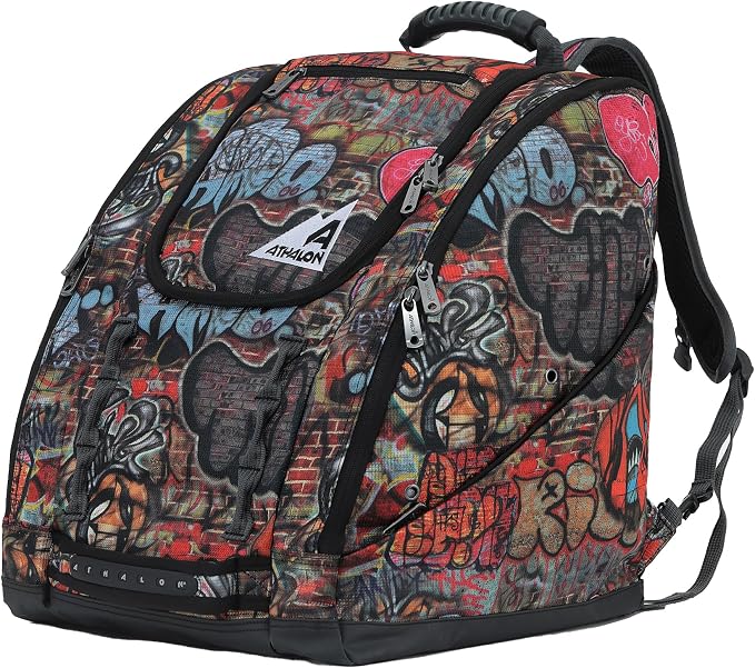 Athalon Everything Ski Boot Bag Gear Pack with Ventilated Boot Compartments, Waterproof Bottom, Hideaway Helmet Sling, 58.5 Liter Capacity by Athalon+Sportgear%2C+Inc.