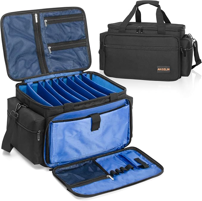 AKOZLIN Cable File Bag with Detachable Dividers for DJ Gear, Sound Instrument Accessories - Image 7