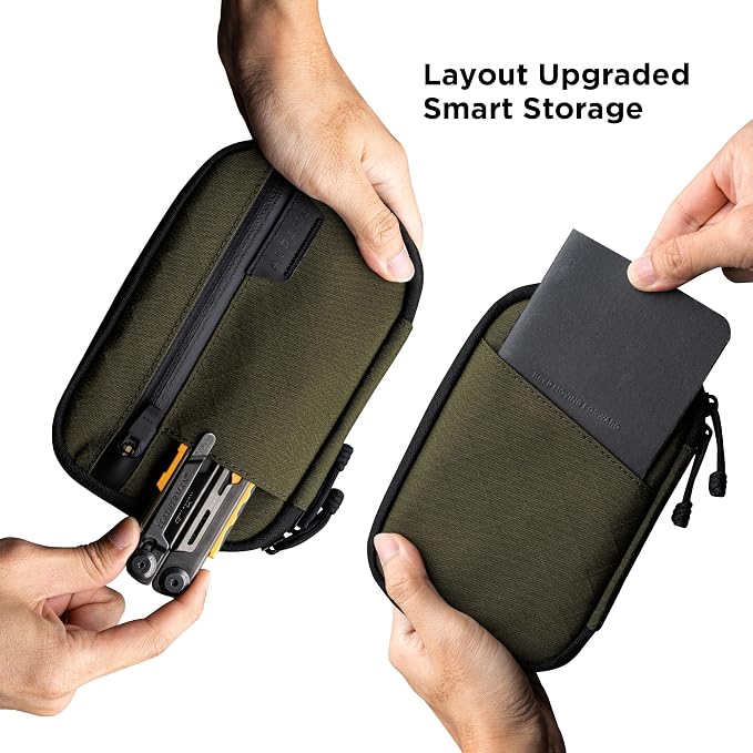 ALPAKA Admin Pouch Pro EDC Organizer Tool Pouch Green Axogrid 300D | Smooth Zipper, Weatherproof Storage for Electronics, Cables, Travel Accessories - Image 3