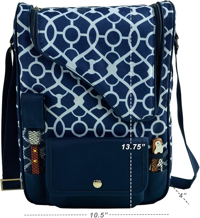 Picnic at Ascot Original Insulated Wine and Cheese Cooler Bag - Designed, Assembled & Quality Approved in the USA - Image 2