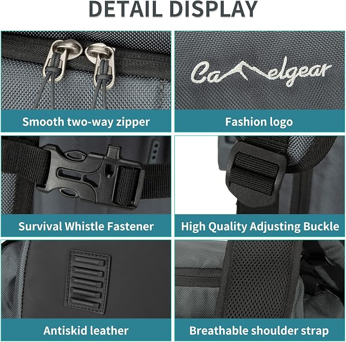 65L Ski Boot Bag,Large Duffle Travel Bag,1680D Nylon Waterproof Padded Ski Boot Bag Backpack For Women Men Kids - Image 9