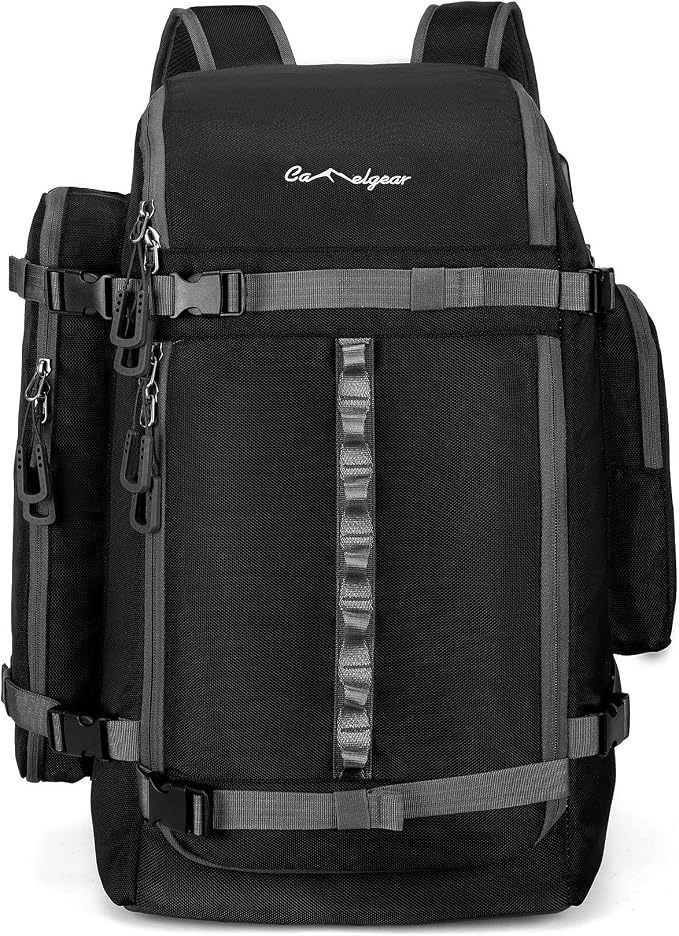 65L Ski Boot Bag,Large Duffle Travel Bag,1680D Nylon Waterproof Padded Ski Boot Bag Backpack For Women Men Kids - Image 2
