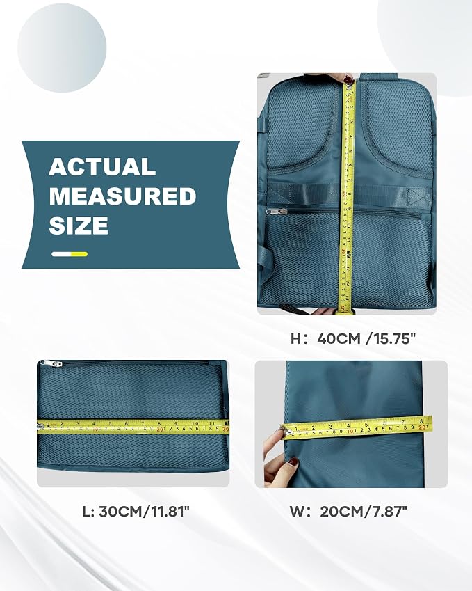 coowoz Travel Backpack Carry On for Women Man Gym Backpack with Laptop Compartment Mochila de Viaje Teacher Personal Item Backpacks Airplane Accessories Must Haves Peacock Blue,20L - Image 9