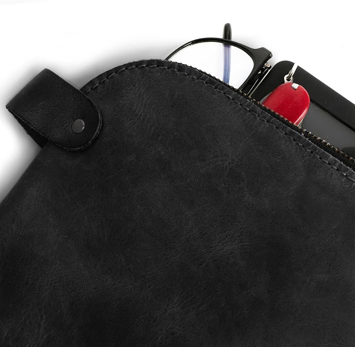 Hide & Drink, Large Rustic All Purpose Utility Bag for Cords & Chargers, Travel Bag, Multi-Purpose Bag, Full Grain Leather - Image 3