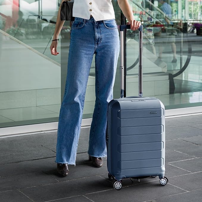 Traveler's Choice Pagosa Hardshell Expandable Luggage with Spinner Wheels, Slate Blue, 27-Inch Medium - Image 3